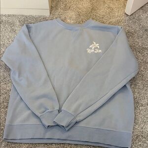 Ron Jon Pale Blue Crewneck Sweatshirt with Chest Logo
